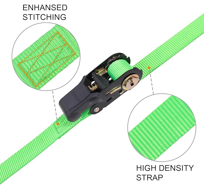 Ayaport Endless Ratchet Strap Ratcheting Tie Down Motorcycle Car Roof Rack Trailer Cargo Straps…