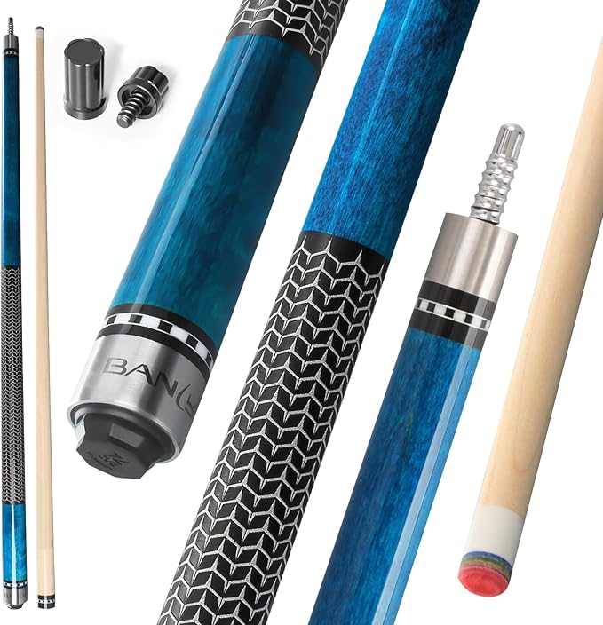 Banly Pool Cue Stick - 58" Canadian Maple Pool Cue 12.5mm Low Deflection Pool Stick Piano Lacquer Finish Professional Cue Stick