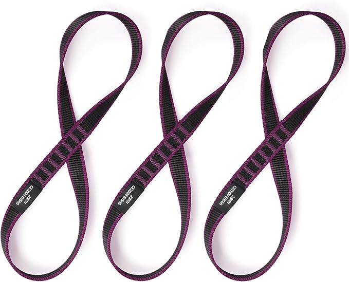 18mm Nylon Climbing Sling Runner 23KN CE2008/EN566 Certified - Webbing Straps for Outdoor Rock Climbing, Rappelling, Swing, Yoga Hammock etc