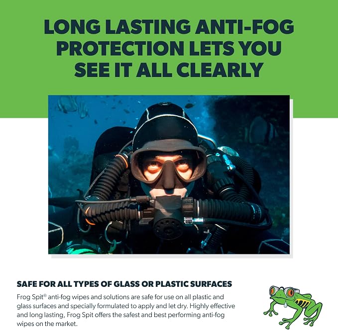 Frog Spit Anti-Fog Concentrate - 2 oz. Bottle of Anti-Fog Solution, 2 Pack - Anti Fog for Glasses, Goggles, Face Masks, Helmet Face Shields