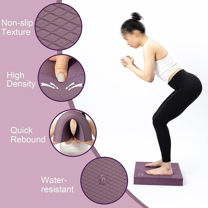 StrongTek Balance Trainer Set – Extra Wide Foam Pad + Hedgehog Pod Kit for Agility, Stability & Physical Therapy