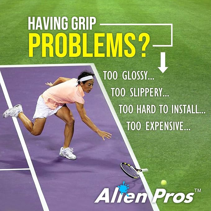 ALIEN PROS Tennis Racket Grip Tape - Precut and Dry Feel Tennis Grip - Tennis Overgrip Grip Tape Tennis Racket - Wrap Your Racquet for High Performance