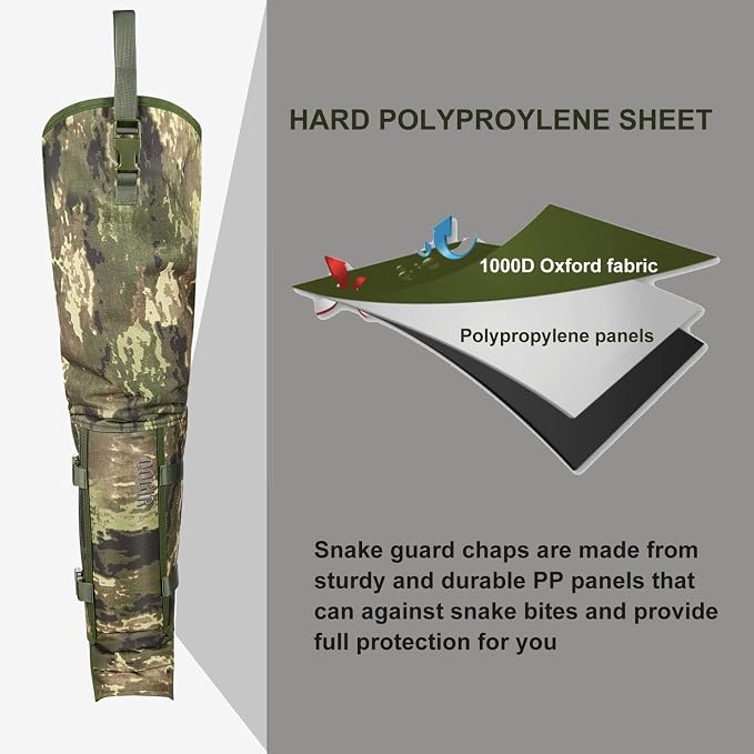 Snake Chaps: Snake Gaiters for Men Offer Snake Bite Protection from Ankle to Thigh