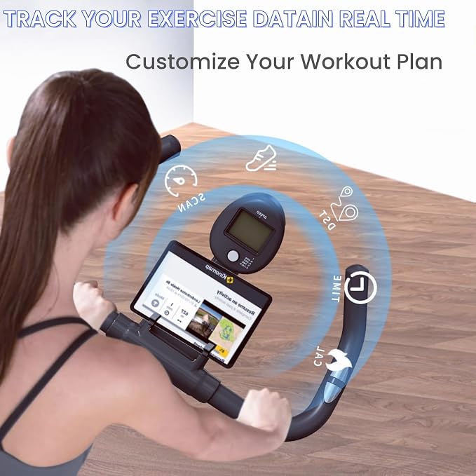 NAYSAYE Exercise Bike, Adjustable Stationary Bikes with Smartphone Mount, Professional Exercise Bike with Digital Pulse Display for Home and Office