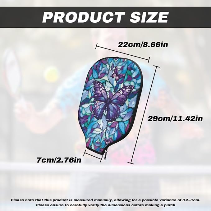 Pickleball Paddle Covers Only for Men and Women Zipper Closure Protection and Decoration