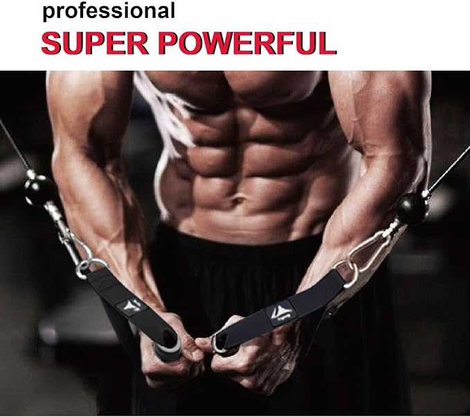 Heavy Duty Gym Workout Handles Attachment for Cable Machine,Resistance Band,Pulley System Home Exercise Equipment, Comfortable and Stronger Grip