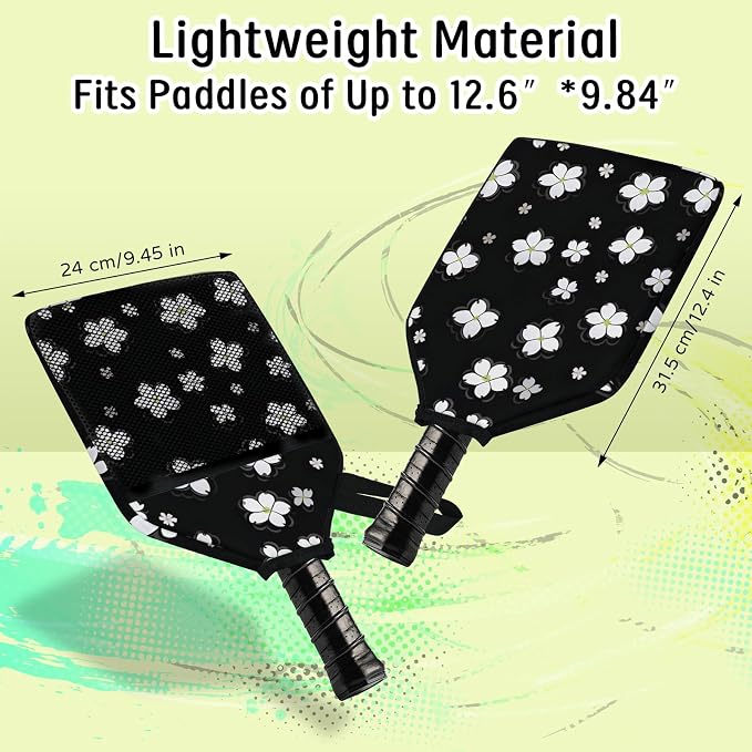 Stripe Design Pickleball Paddle Cover - Protective Polyester Sleeve for Paddles