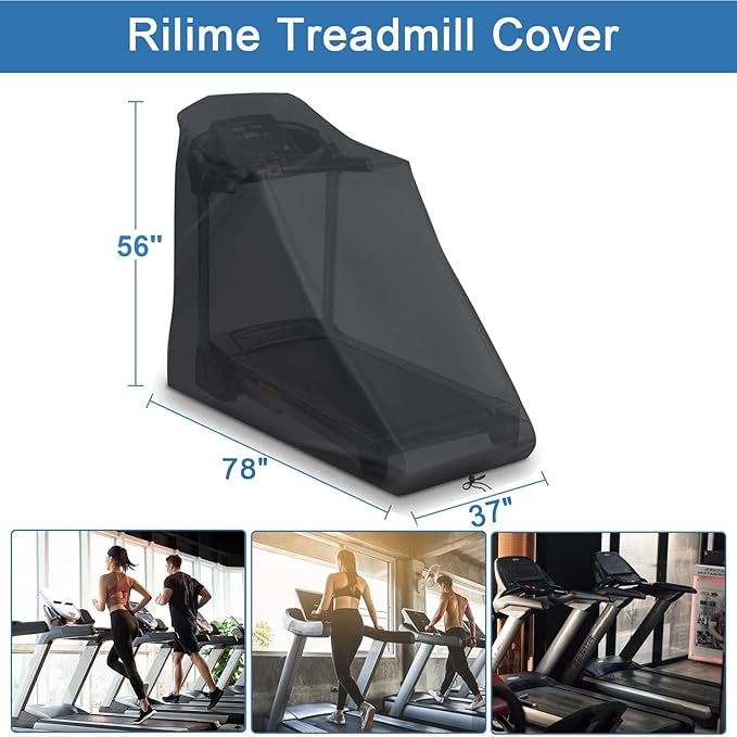 Treadmill Cover, Waterproof Outdoor Treadmill Covers with Drawstring