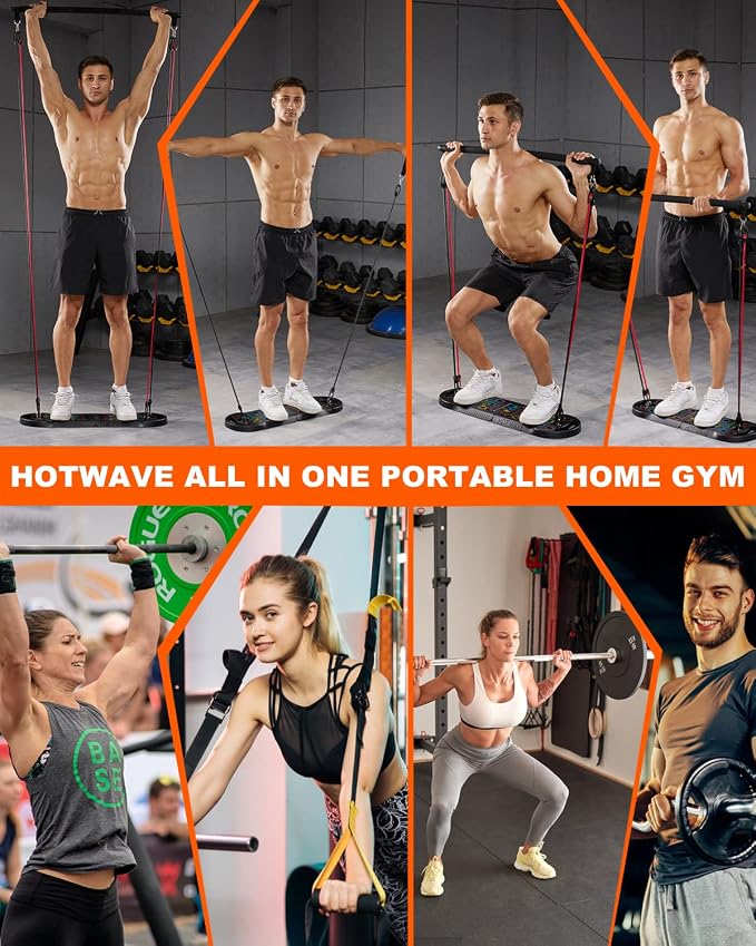 HOTWAVE Push Up Board Fitness, Portable Foldable 20 in 1 Push Up Bar at Home Gym, Pushup Handles for Floor. Professional Strength Training Equipment For Man and Women