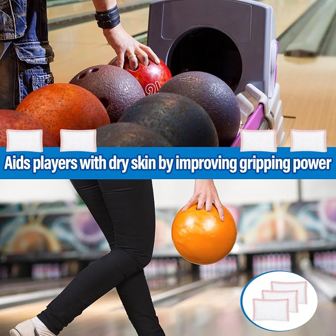 Simgoing Bowling Rosin Grip Bag Bowling Accessories Kit Grip Sack Powder Bag for Drying Hand for Golf Tennis Lifting Rock Climbing Gymnastics