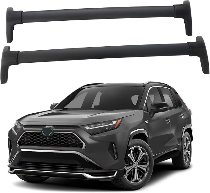 165lbs Roof Rack Cross Bars Compatible with Toyota RAV4 2019 2020 2021 2022 2023 2024 2025, Aluminum Crossbars Rooftop Cargo Bars Kayak Bike Luggage Snowboard Carrier