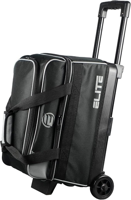 ELITE Basic Bowling Bag Double (2) Ball Roller with Rolling Wheels