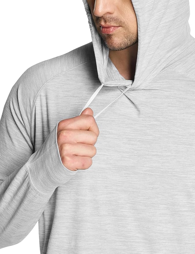 CQR Men's UPF 50+ Sun Protection Long Sleeve Quick Dry Athletic Shirts, Stretch Running Workout Hiking T-Shirts