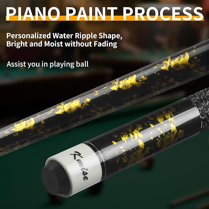 Kmise Pool Stick Set of - 58" Pool Cue Stick, Canadian Maple Professional Billiards Pool Cue, Pool Sticks for Adults, 18~21oz Multiple Colors