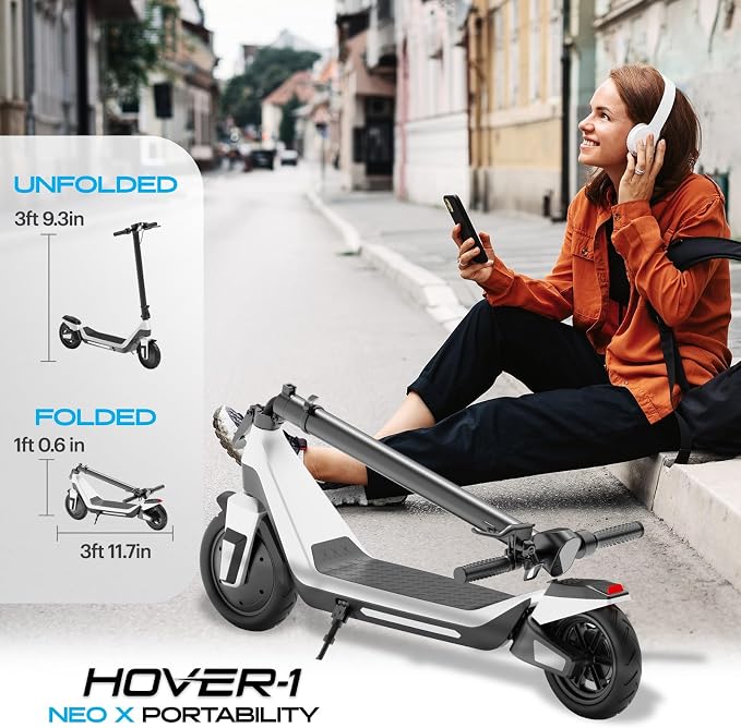 Hover-1 Neo Family Foldable Electric Scooter with 300W/250W/200W Rated Brushless Motor, 16/14/12 mph Max Speed, 8.5"/6.5” Wheels, 10/7 Mile Range Commuting Scooter for Kids & Teens Aged 4 to 16