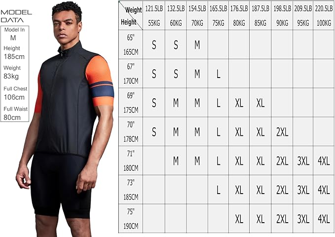 CEROTIPOLAR Men's Cycling Vest with 3 Reflective Tape Cargo Pockets, Micro Softshell Windproof Bike Vest