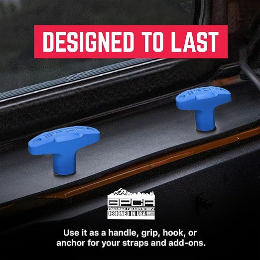 GPCA – Quick Release Hardtop Bolts, M8 25mm Thumbscrew for Ford Bronco Hardtop Removal, Bronco Accessories & Cargo Tie Down GP Anchor PRO w/o Nut, 8 Pack (Blue)