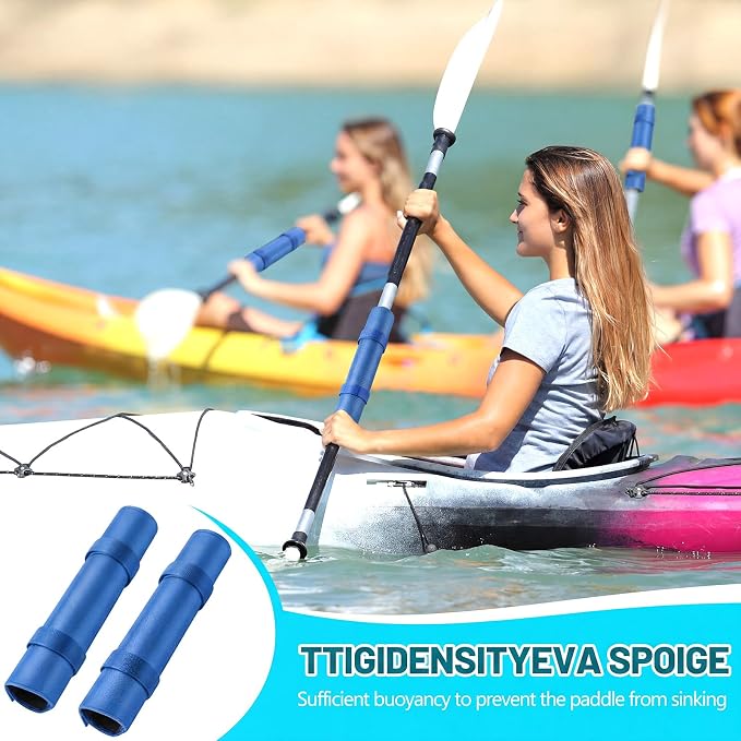 Hiboom 2 Pcs Paddle Float Kayak Paddle Accessory Adjustable Oxford Cloth Paddleboard Stand Up Accessory High Density Foam with Hook and Loop Closure Flotation Kayaks Canoe Paddles
