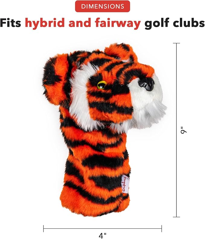 Daphne’s Headcovers Tiger Headcover Funny Golf Club Cover Stylish Protection for Club Driver Headcover for Men and Women
