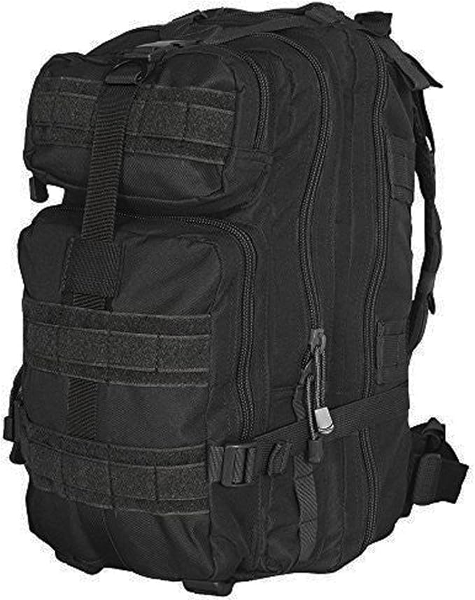 FOX OUTDOOR PRODUCTS Medium Transport Pack | 29L Tactical Backpack with Organizer Pockets, MOLLE Webbing & Hydration Sleeve, Black