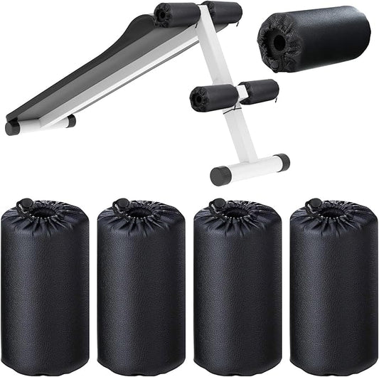 Hollowfly 4 Pcs Foam Foot Pads Foam Roller Pad Replacement for Weight Bench Inversion Table and Gym Exercise Equipments(7 x 3.5 x 0.8 Inches)