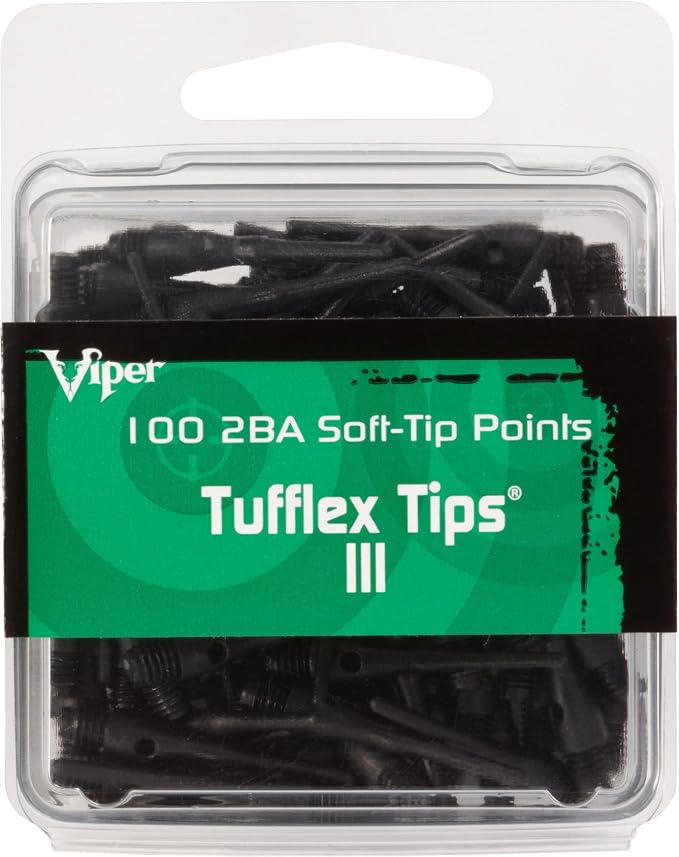 Viper Dart Accessory: Tufflex III 2BA Thread Soft Tip Dart Points (100 and 1000 Packs)
