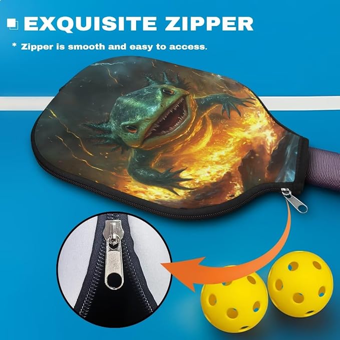 Pickleball Paddle Covers Only for Men and Women Zipper Closure Protection and Decoration