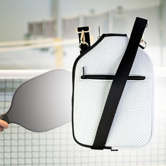 harayaa Paddle Cover Neoprene Racket Sleeve with Detachable Shoulder Strap Zipper Storage Bag Holder Case Suitable for Park Activities Home Communi