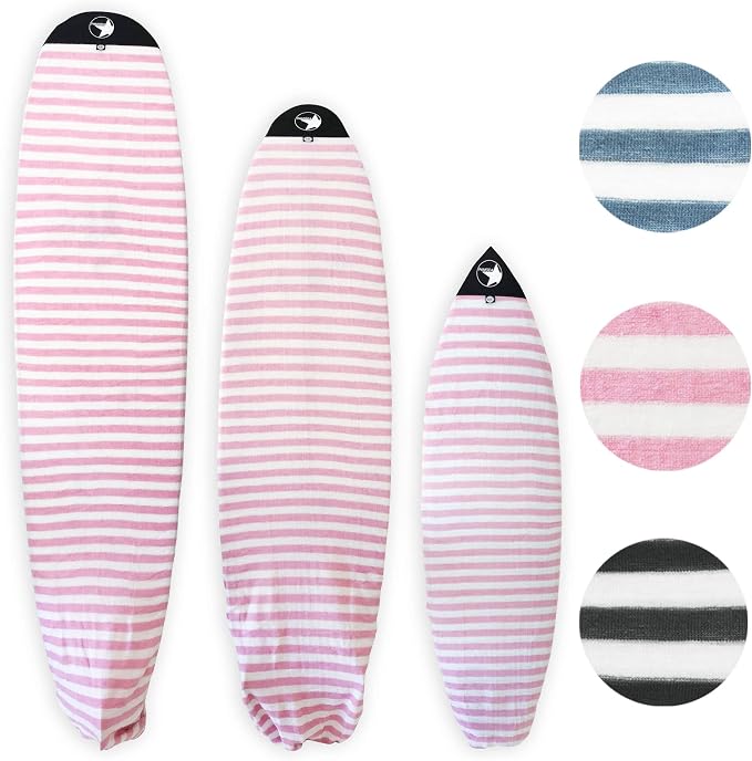 Surf Squared Surfboard Sock Cover and Paddleboard Cover - Lightweight Stretch Protective Surfboard Bag - Surfing Accessories - Shortboard, Longboard, Hybrid, Wakesurf, Standup Paddleboard SUP