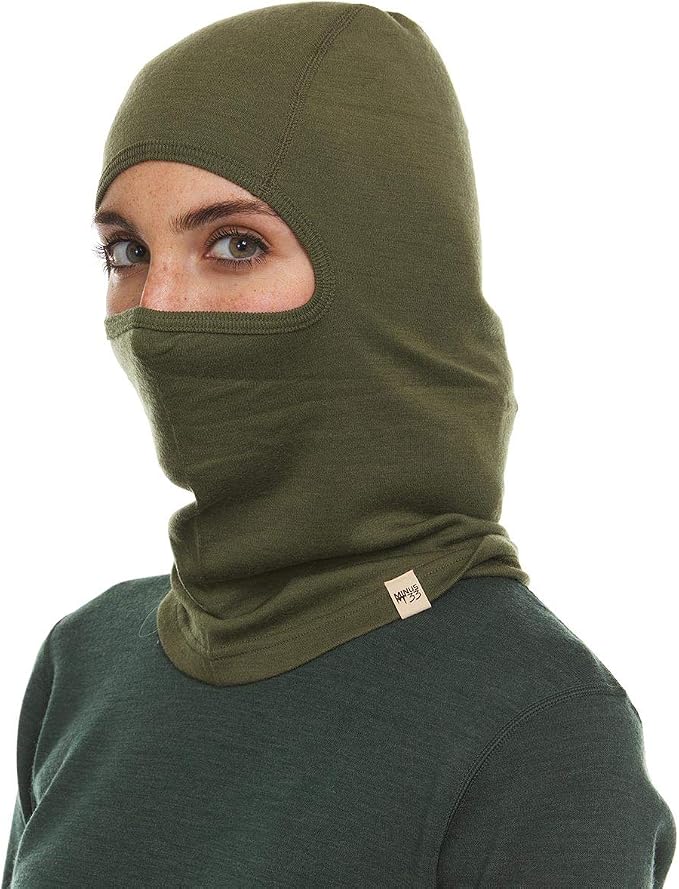 100% Merino Wool Balaclava - Winter Ski Mask - Face Mask - Cold Weather Gear