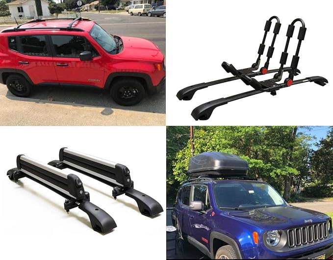BrightLines Aero Crossbars Roof Racks Compatible with 2015-2024 Jeep Renegade
