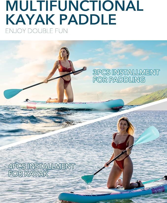 DAMA Inflatable Stand Up Paddle Boards for Adults w/Sup Board Accessories Hand Pump 4pcs Kayak Floating Paddle | Wide Stance, Bottom Fin Paddling Surf Control