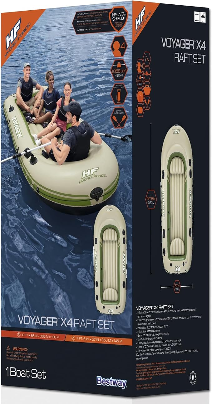 HYDRO FORCE Treck X3 Inflatable Raft Set