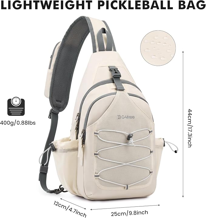 G4Free Pickleball Sling Bag for Women - Lightweight Crossbody Sports Bag