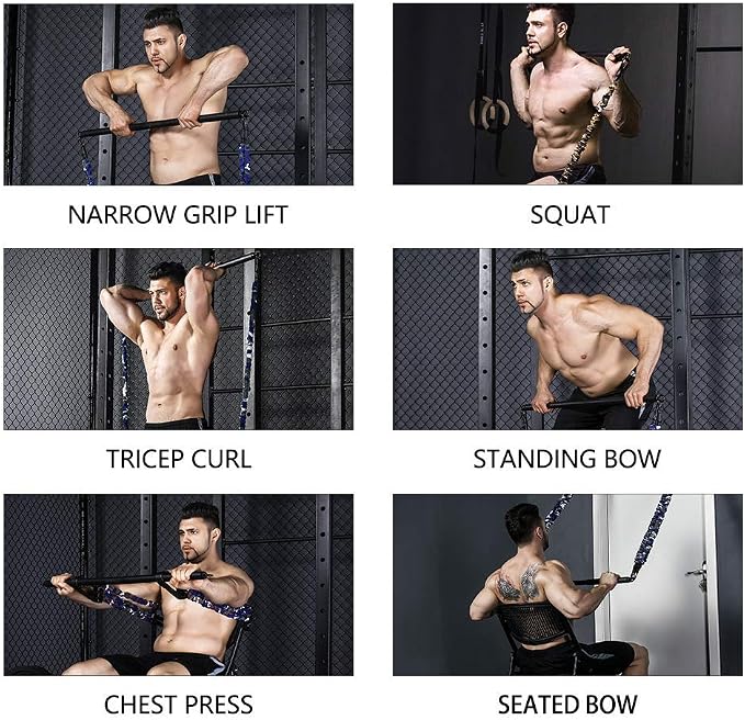 Innstar Multi-Function Resistance Bands for Working Out, Push Up Exercise Bands Resistance Bands Set for Bench Press Gym Equipment, Home Workout, Travel Portabl