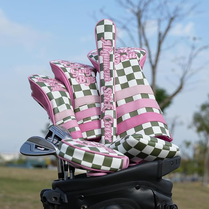 Craftsman Golf Club Cover Golf Head Cover for Driver Fairway Hybrid/Utility Woods Headcover Set Putter Head Cover for Mallet Blade DF3