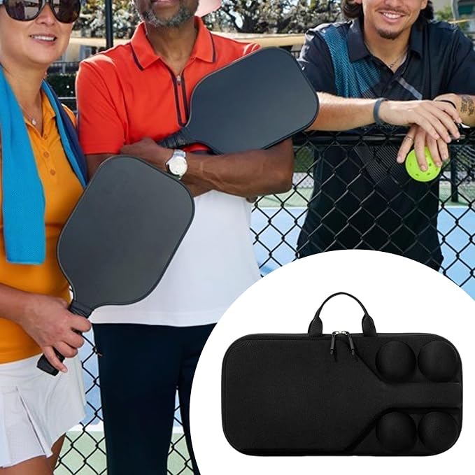 Hard Case Pickleball Racket Storage Bag with Handle for Outdoor Activities