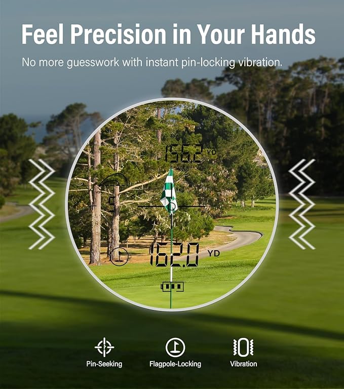 CoxiVision Golf Rangefinder with Slope, 1000/1300 Yards Laser Range Finder for Golfing & Hunting, 6X Magnification, Flag Lock Vibration & Speed Measurement, IP65 Weatherproof with Carrying Case