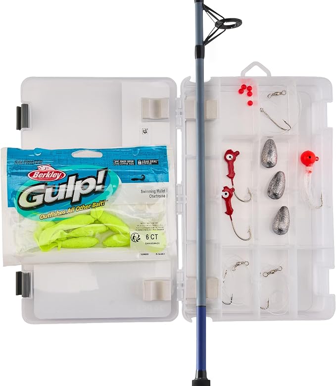 Shakespeare Catch More Fish Spinning Reel and Fishing Rod Combo with Kit