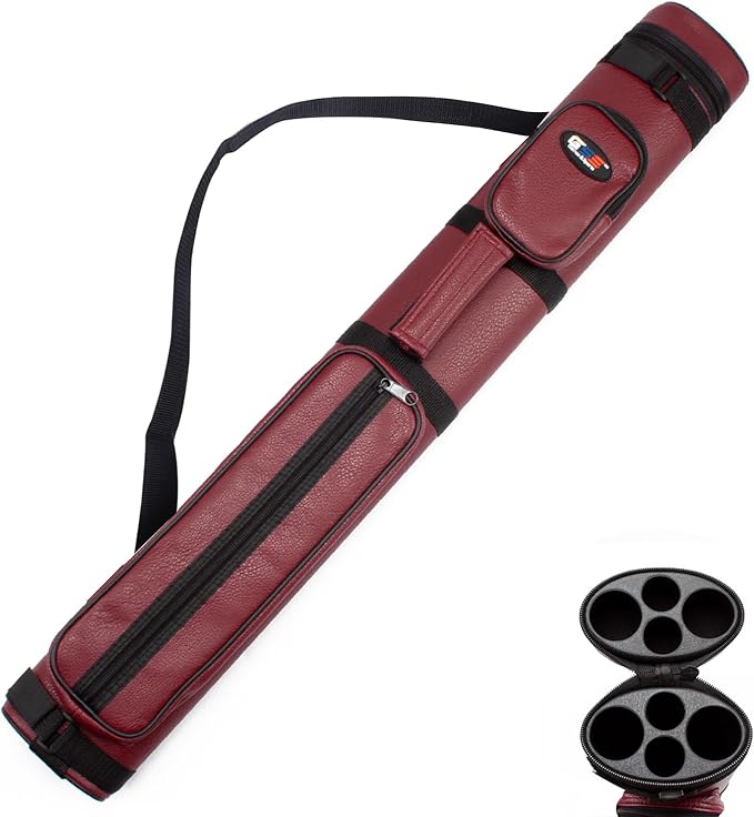 GSE Games & Sports Expert 2x2 Deluxe Hard Billiard Pool Cue Stick Carrying Case, Billiard Cue Case, Billiards Accessories (Several Colors Available)