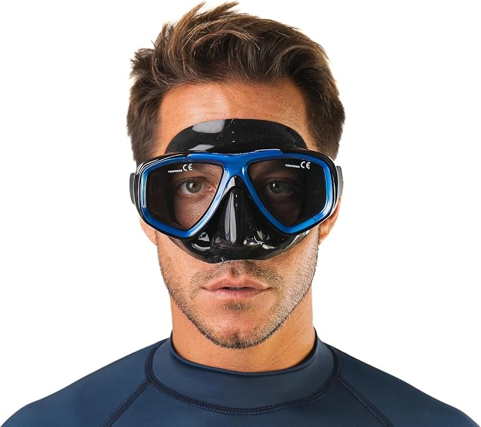 Bonassi Silicon Venture Pro Snorkel Combo with Reusable Bag - Anti-Fog Silicon Soft Mask, Snorkel with Purge Valve, Semi-Dry Top and Silicon Mouthpiece - Perfect for Diving and Snorkeling
