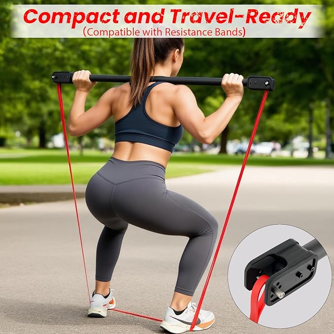 Dumbbell Barbell Converter Bar, Adjustable Dumbbell Bar for Home Gym, Compatible with Most Dumbbells, All-Metal Dumbell to Barbell Converter for Weight Lifting and Strength Training
