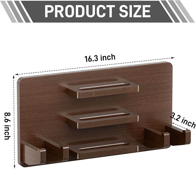 Ping Pong Paddle Holder for 8 Paddles and 12 Ball Storage, Wooden Table Tennis Racket Display Wall Mount Storage Rack, Ping Pong Accessories Organizer in Game Room,Man,Cave,Office,Home, Brown