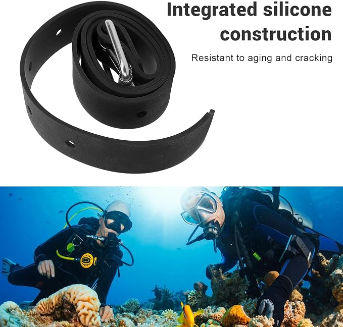Diving Weight Belt, 316 Stainless Steel Durable Diving Weights Gear for Snorkeling Freediving Underwater Photography Water Sports Activities (Black)