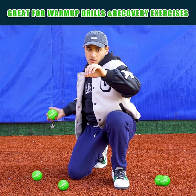 SunNordic 6 Pack Weighted Baseballs Set (16 oz) - Weighted Baseballs for Hitting Training & Improved Power - Pitching Training Baseball for All Skill Levels