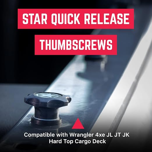 GP Star Thumb Screws, M8 Bolt Set for Easy Jeep Top Removal Lift & Cargo Cover Installation, Compatible with Tie Downs, Jeep Wrangler Accessories for Jeep Wrangler, 6 Packs - GPCA