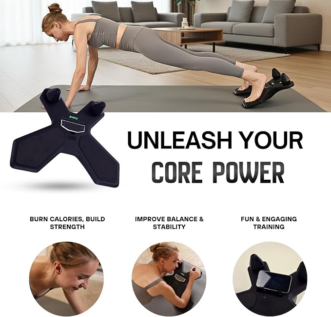 Balance Board for Core Workout, Portable Plank Board Training Equipment, Wobble Balance Board, Adjustable Home Fitness Equipment for Core Strength, Workout Equipment for Full-Body Workouts