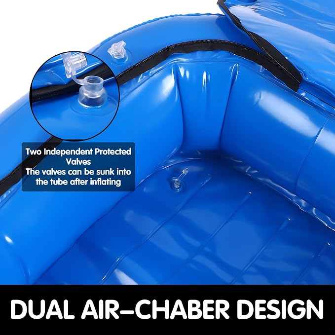 Inflatable Cooler for Kayak Tow Behind Floating Heavy Duty PVC River Cooler with Handle for Outdoor Kayaking Boating and Fishing