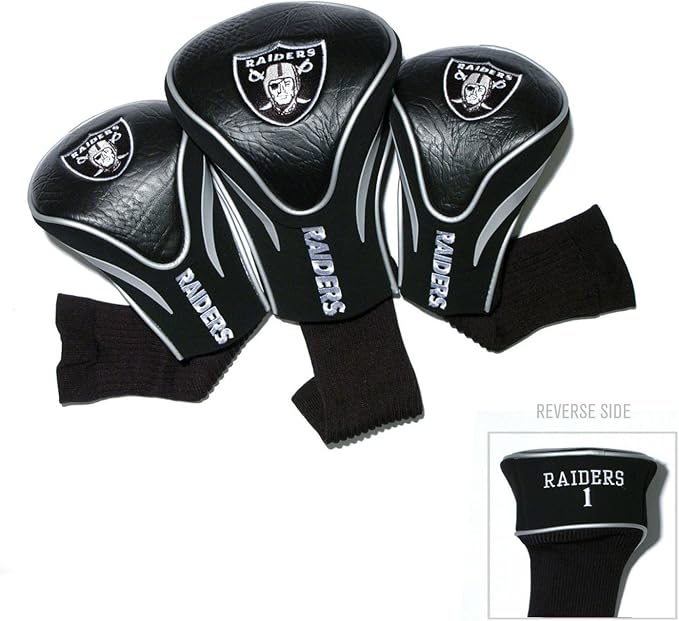 Team Golf NFL Cincinnati Bengals Contour Golf Club Headcovers (3 Count) Numbered 1, 3, & X, Fits Oversized Drivers, Utility, Rescue & Fairway Clubs, Velour Lined for Extra Club Protection