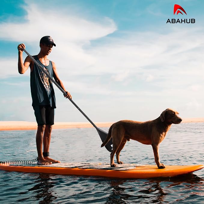 Abahub 3-Piece Stand up Paddles, Lightweight Paddleboard Paddle Oars for Paddleboard, Adjustable Aluminum Alloy Shaft 68" - 84"